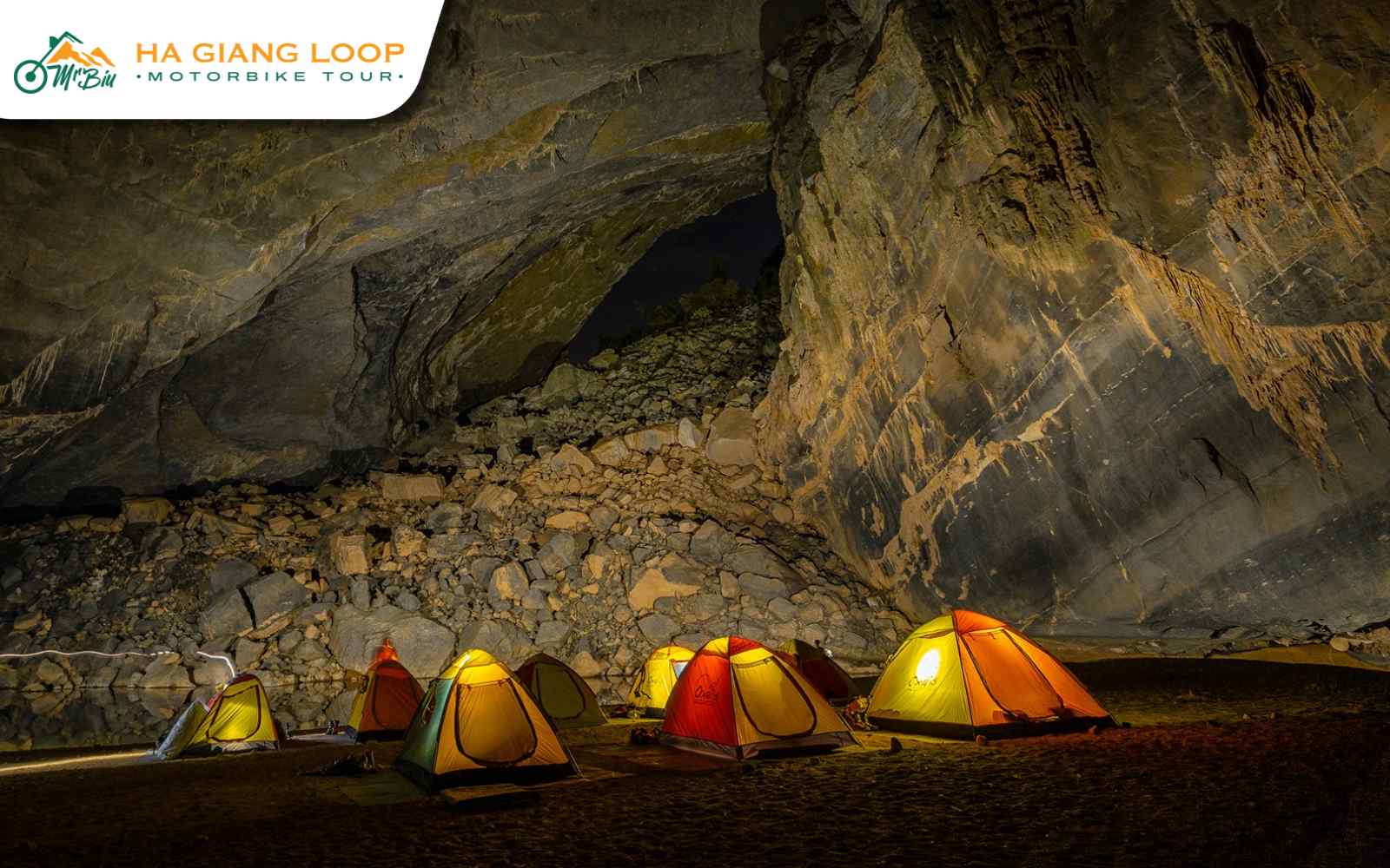 Camping in Ha Giang loop offers a peaceful escape near Phuong Thien Cave