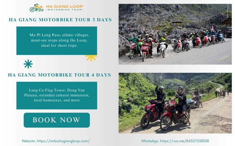 Ha Giang loop motorbike tour 3 days and 4 days