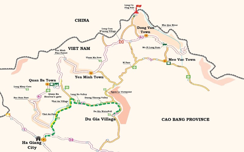 Ha Giang Loop Map