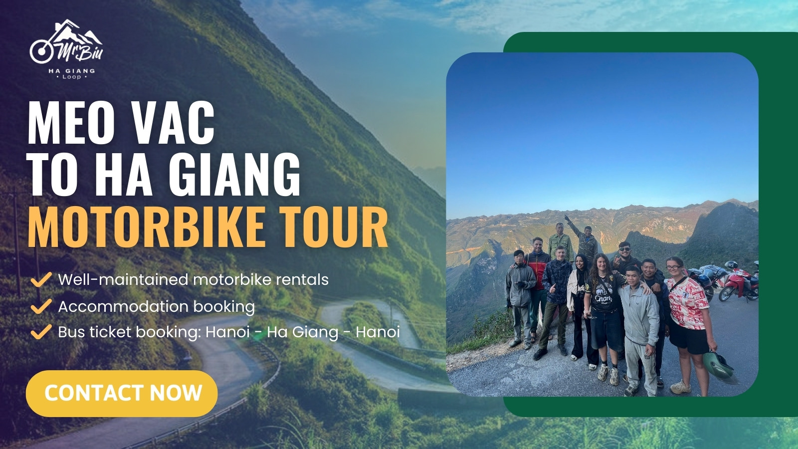 Mr. Biu’s Ha Giang motorbike rental for Ha Giang loop tours
