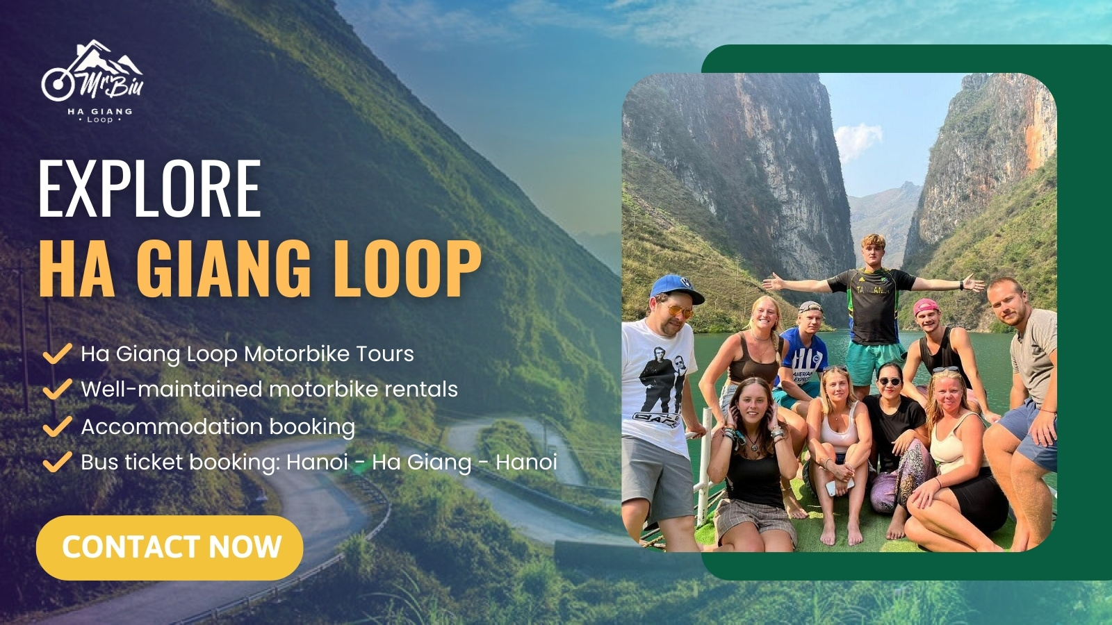 Ha Giang motorbike tour with Mr. Biu