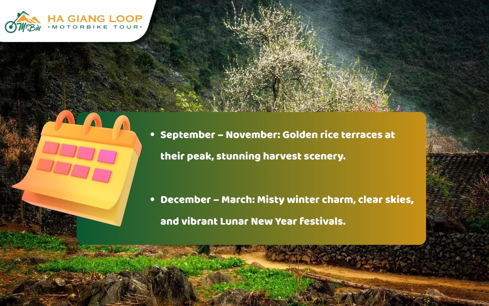 Best time to do the Vietnam Ha Giang Loop