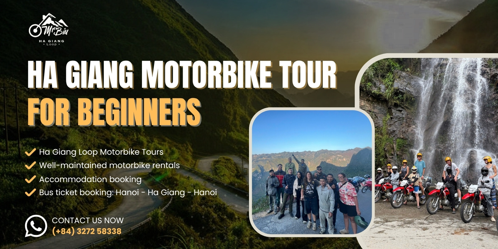 Adventurers discovering the Ha Giang Loop for the first time with Mr. Biu Tour