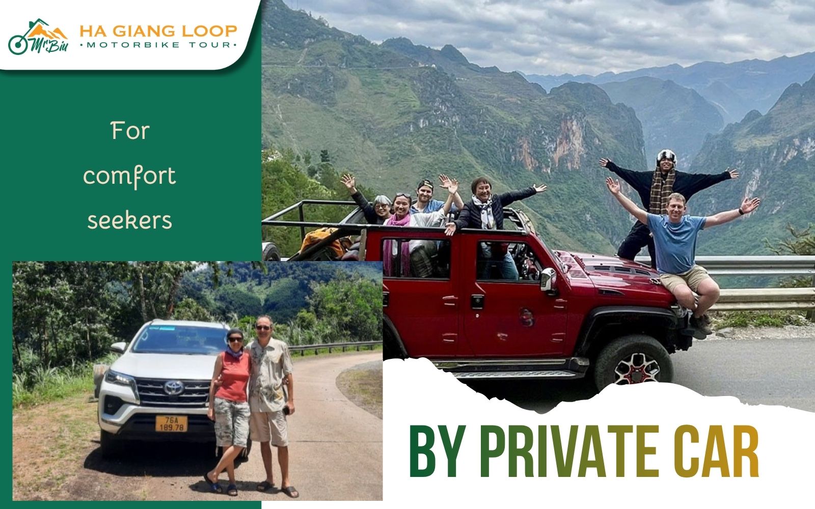 By private car – For comfort seekers