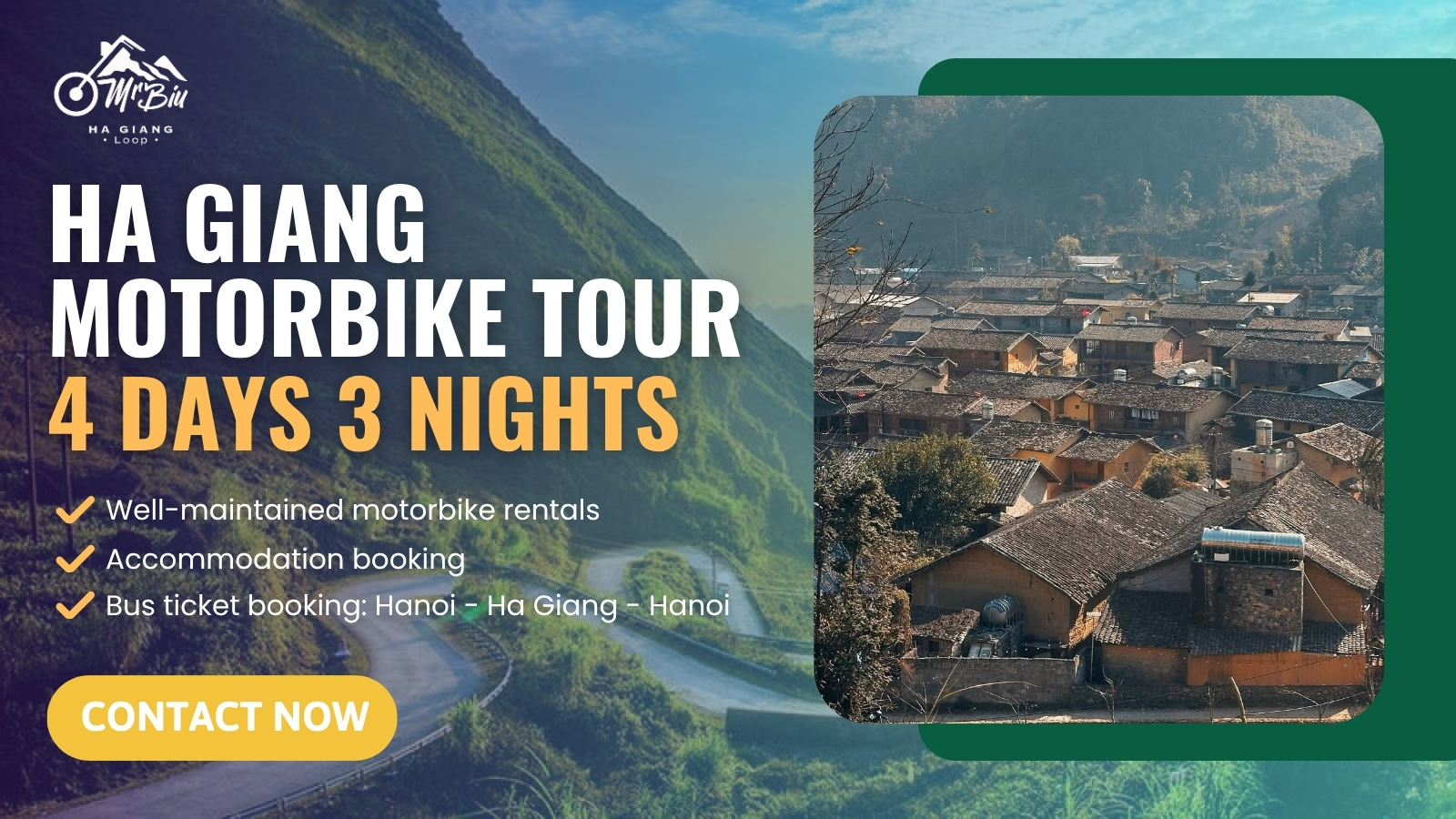 Ride iconic passes and explore Ha Giang on a curated four-day journey