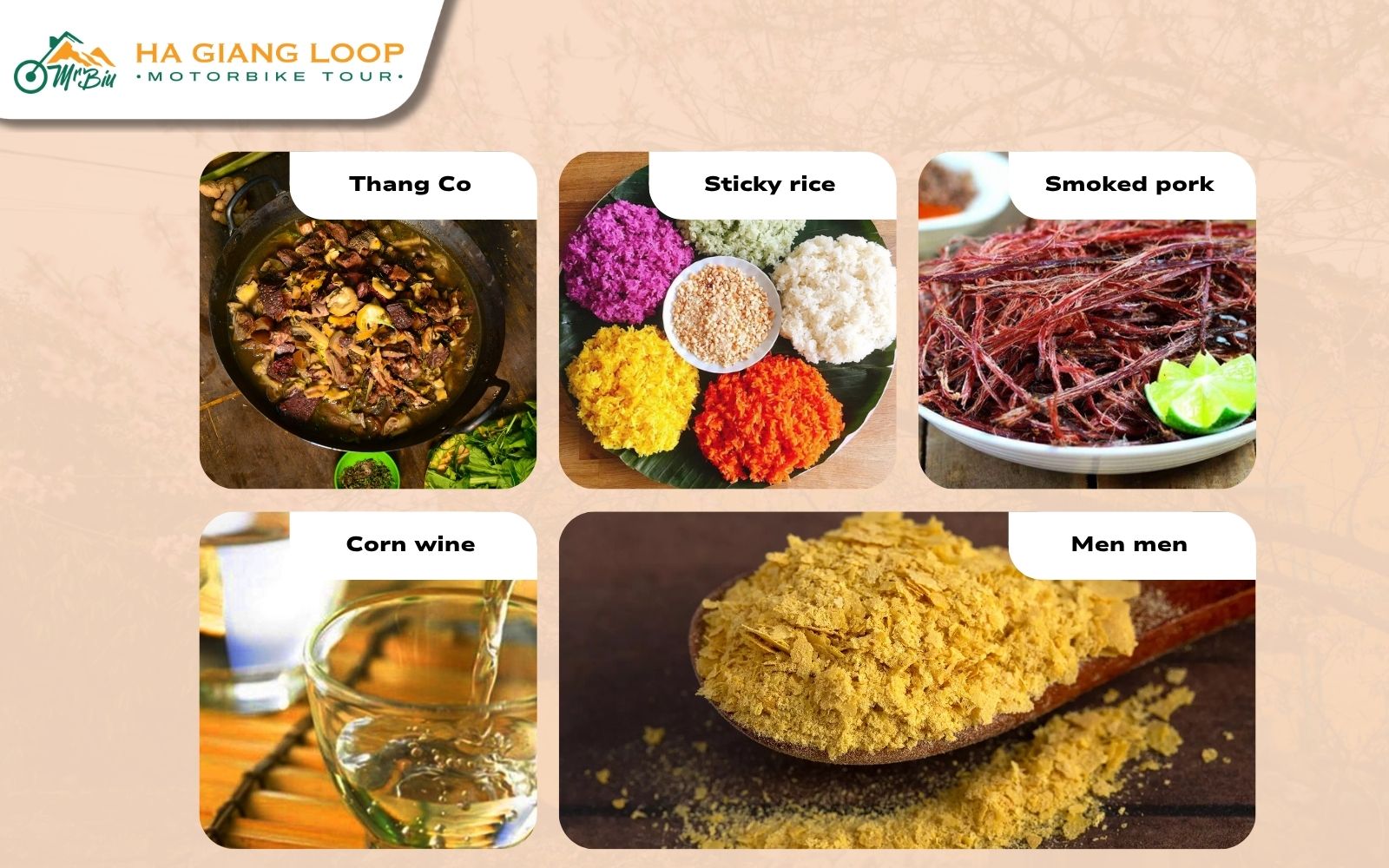 Local cuisine to try during your visit in Lo Lo Chai Village