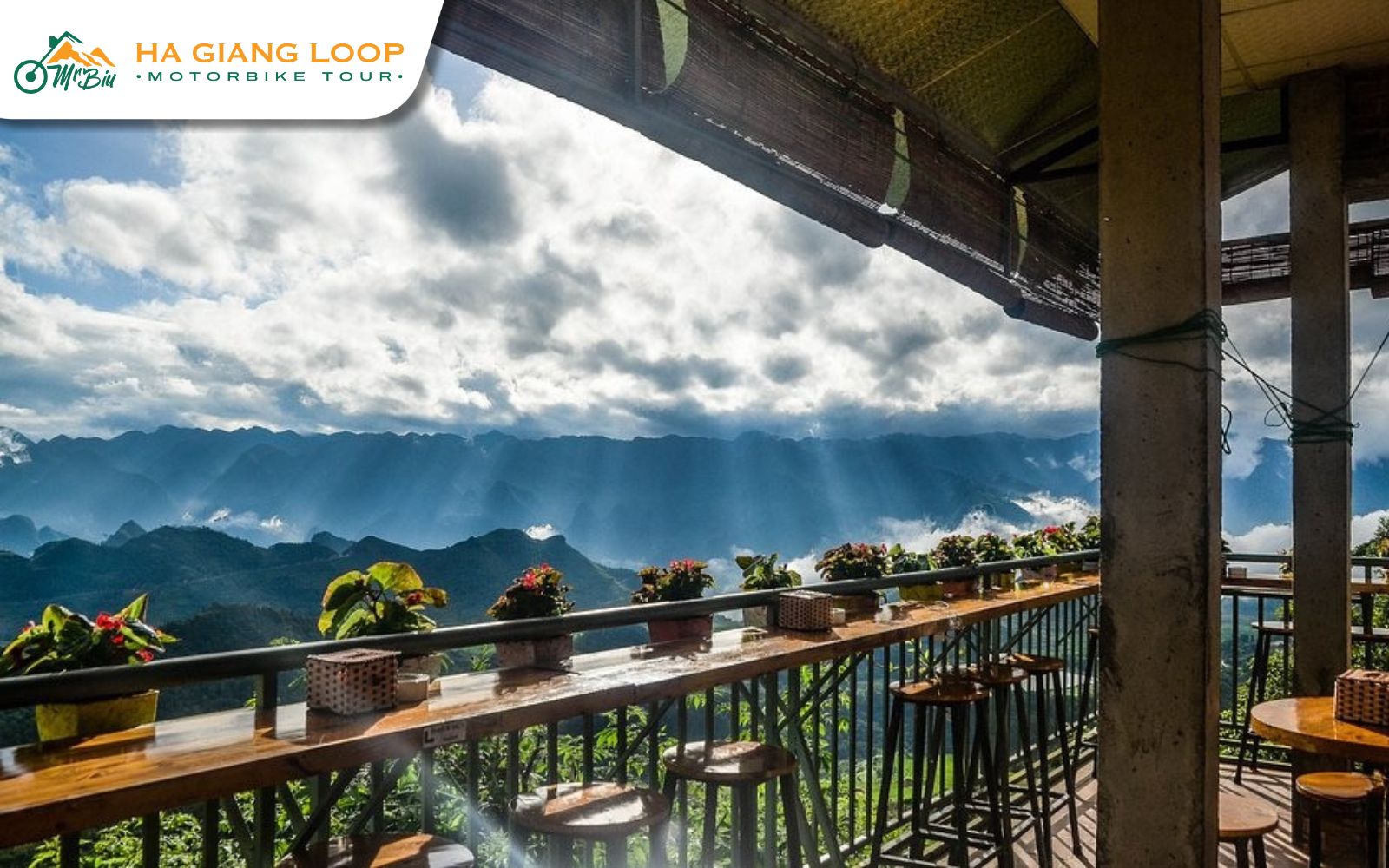 Sunset views make this one of the best coffee shops in Ha Giang