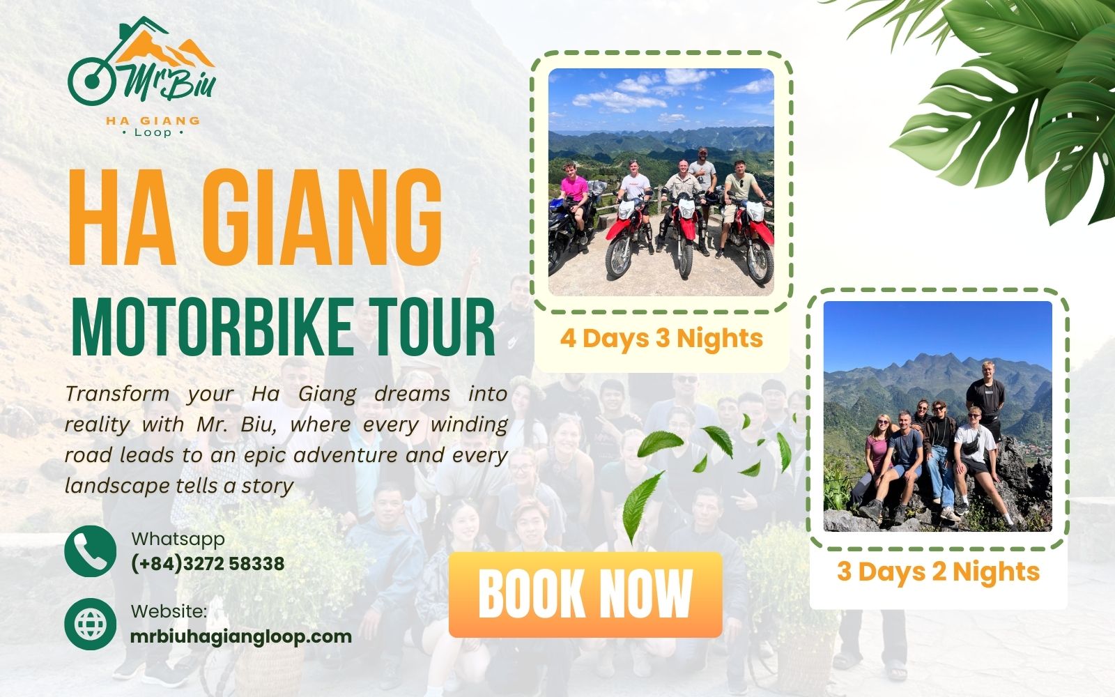Join our Ha Giang easy rider motorcycle tour for an authentic and safe adventure