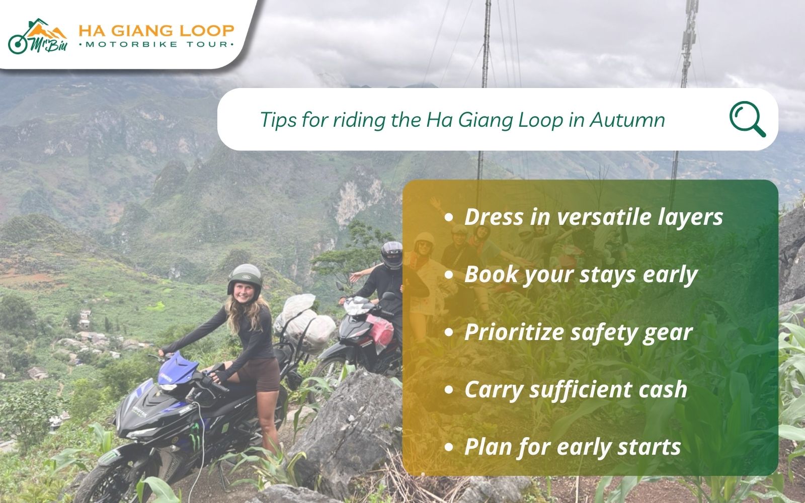 Essential safety advice for navigating the winding roads of Ha Giang in Autumn.