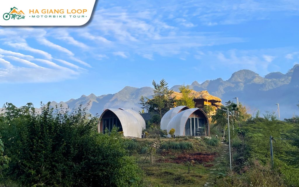 Wake up to breathtaking mountain views at one of the many charming accommodations along the Ha Giang Loop.