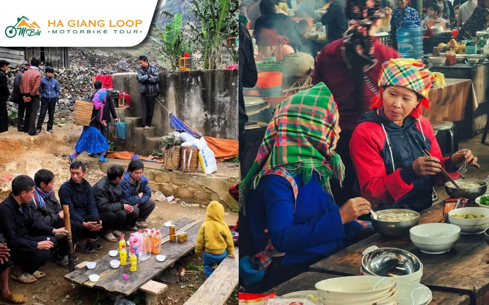 Food and drinking culture at Lung Phin market