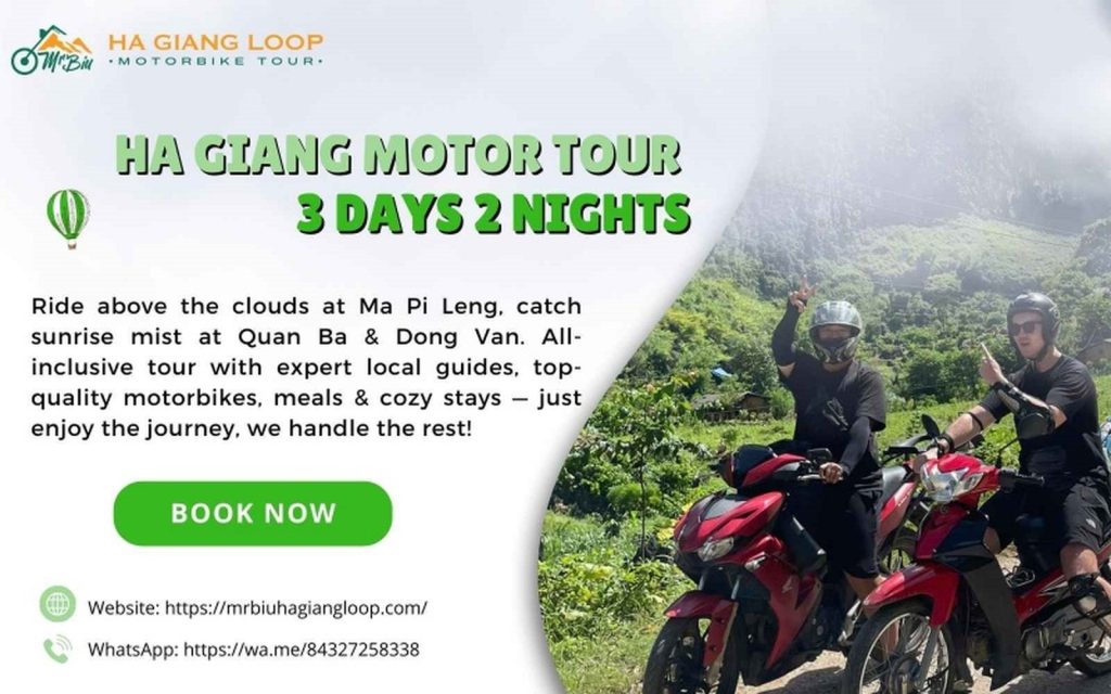 Ha Giang Loop 3 days 2 nights route map