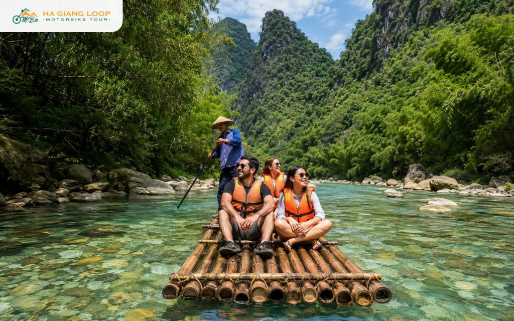 rafting stream near Ngoc Long on the Ha Giang Loop