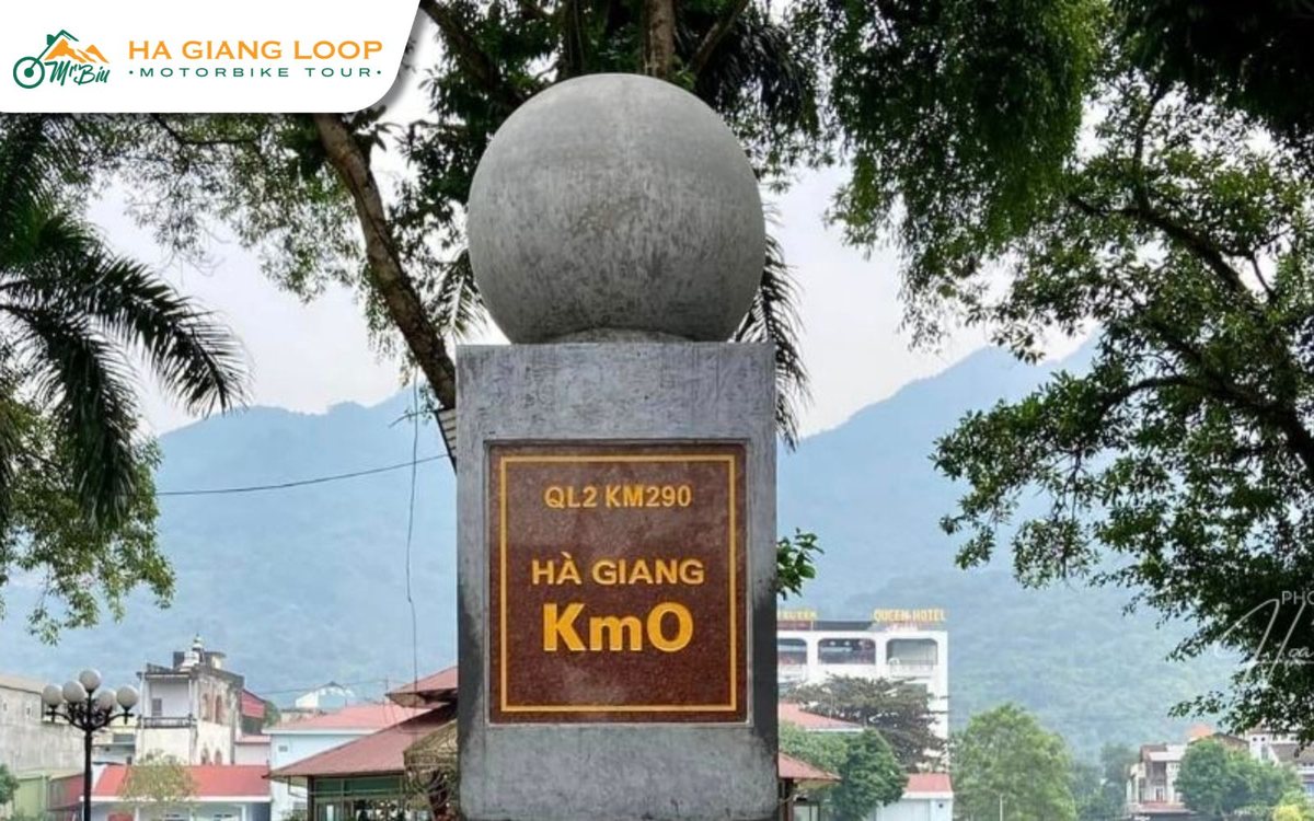 Km0 marker in Ha Giang city after the Ha Giang province merger