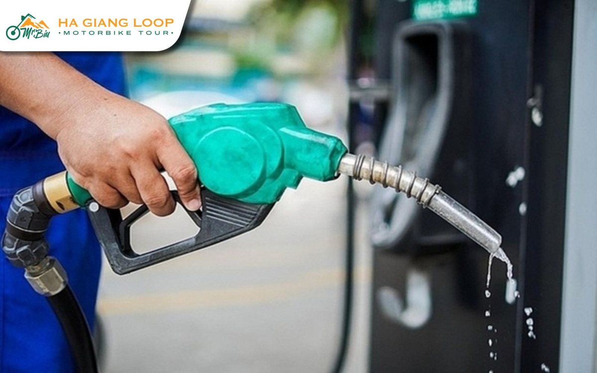Fuel nozzle at one of the petrol stations on the Ha Giang Loop